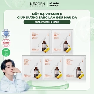 Combo 5 Mặt Nạ Serum x3 Dưỡng Trắng Mờ Thâm Neogen Real Vita C 22% Mask 28g