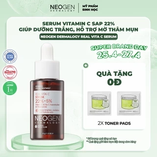 Serum Mờ Thâm Dưỡng Trắng Vitamin C 22% SAP + 5% Niacinamide Neogen Dermalogy Real Vita C 32ml