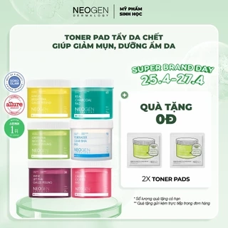 Toner Pad Tẩy Da Chết Dưỡng Ẩm Da, Se Khít Lỗ Chân Lông Neogen Dermalogy