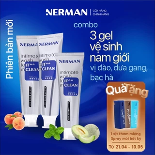 Gel vệ sinh nam giới Nerman IT CLEAN hương vị hoa quả 100ml/chai