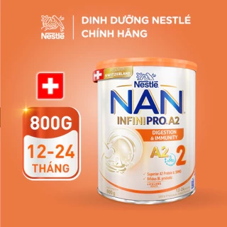 Sữa bột Nestlé NAN INFINIPRO A2 1 800g nhập khẩu Thụy Sĩ với sự kết hợp độc đáo giữa đạm quý A2 và 5HMO