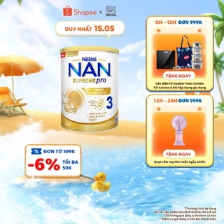 Sữa bột Nestlé NAN SUPREMEPRO 1 800g nhập khẩu Đức với đạm thủy phân 1 phần, 5HMO & lợi khuẩn