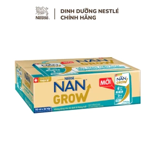 Thùng 36 hộp Sữa pha sẵn Nestlé NANGROW sữa mát công thức từ Thụy Sĩ 100% Canxi giúp bé cao lớn vượt trội 9(4 x 110ml)