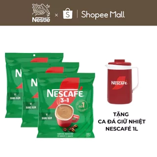 Combo 3 Bịch Cà phê Hòa tan NESCAFÉ VỊ RANG ĐẬM 46 gói Đậm Thơm Hoàn Hảo