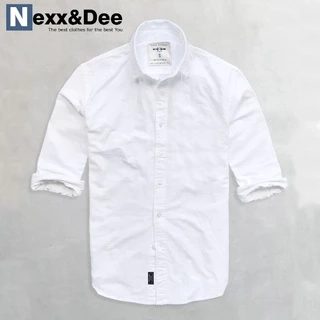 Áo sơ mi nam tay dài màu trắng công sở vải oxford cao cấp không túi Nexx&Dee SM03