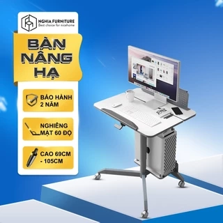 Bàn di động TABLE LAPTOP 03 Nghia furniture - Nâng hạ 690mm - 1050mm, Di chuyển tiện lợi, Phù hợp nhà có không gian nhỏ