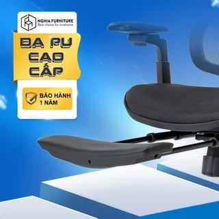 Gác chân ghế Nghiafurniture, Lắp gác chân cho ghế Lumbar 03, Tải trọng 30kg, da Pu cao cấp