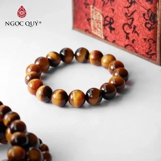 Vòng đá mắt hổ vàng nâu tiger's eyes quarzt mệnh thổ, kim - Ngọc Quý