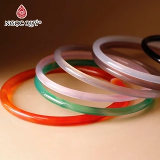 Vòng tay đá mã não mảnh (1 chiếc) - Ngọc Quý