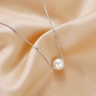 Dây Chuyền Bạc s925 Xỏ Ngang - Ngọc Trai Trường Thịnh