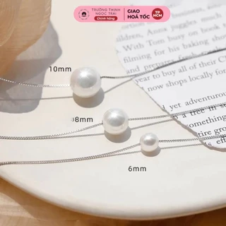Dây Chuyền Xuyên Tâm Ngọc Trai Bạc 925 Trẻ Trung, Xinh Xắn, Tinh Tế - Ngọc Trai Trường Thịnh