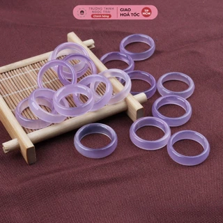 Nhẫn Thạch Anh Tím Bản Liền Cao 6ly Xinh Xắn, Tinh Tế, Thời Trang - Ngọc Trai Trường Thịnh