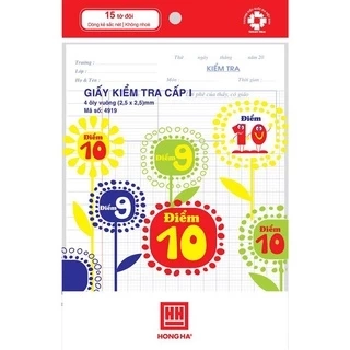 Combo 2 tập giấy kiểm tra 4 ly Hồng Hà 4919
