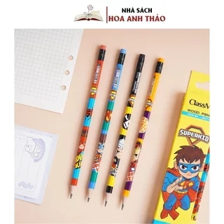 Bút Chì Có Đầu Tẩy 2B Classmate, Nét Bút Mịn, Hình Siêu Nhân PC01-Sk- Hình Công Chúa PC01-PR  Ngộ Nghĩnh