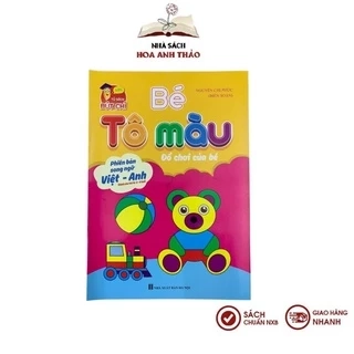 Sách Tô Màu - Bé Tô Màu Phiên Bản Song Ngữ Việt Anh Dành Cho Bé Từ 3-6 Tuổi Nhiều Chủ Đề Tự Chọn