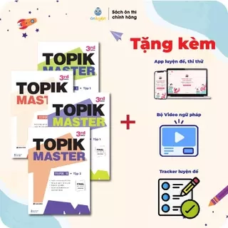 Sách TOPIK MASTER - Luyện đề TOPIK I + TOPIK II với Đề thi mẫu chuẩn cấu trúc, có chấm chữa chi tiết