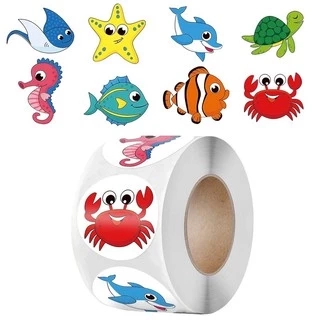 500 Miếng dán Sticker 2,5cm nhiều mẫu cho bé