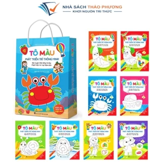 Sách - Tô màu phát triển trí tuệ Song ngữ Việt Anh (Bộ 8 cuốn) - Rèn luyện khả năng tư duy