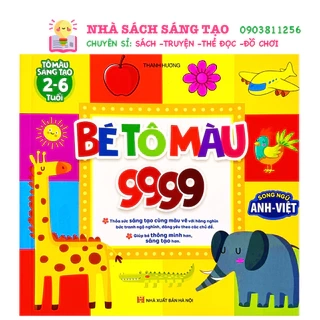 Sách - Bé tô màu 9999 song ngữ Anh Việt cho bé 2-6 tuổi