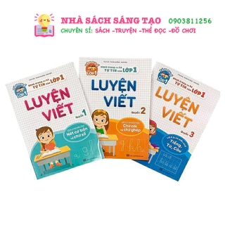 Sách - Bộ 3 luyện viết - Hành trang cho bé tự tin vào lớp 1- Bé Tập Viết chữ đẹp chuẩn bị vào lớp 1