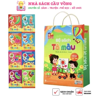 Sách - Tập Tô Màu Cho Bé Từ 4-5 Tuổi Bộ 8 Quyển Tô Màu Song Ngữ Anh Việt