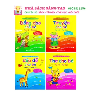 Sách - Thơ truyện đồng dao câu đố truyện tiềm thức cho bé tập nói tập đọc