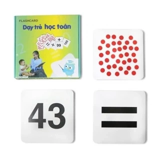 Flashcard Dạy Trẻ Học Toán Glenn Doman - Bộ 59 thẻ học thông minh phát triển tư duy logic cho trẻ từ 0-6 tuổi