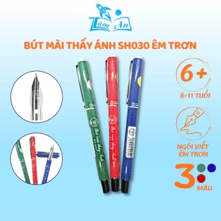 Bút mài thầy ánh SH030 nét thanh đậm luyện chữ đẹp êm trơn cho bé tiểu học tặng kèm hộp - Nhà Sách Tâm An