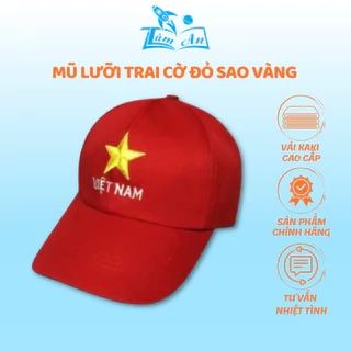 Mũ lưỡi trai nam nữ cao cấp cờ đỏ sao vàng việt nam vải kaki có thể điều chỉnh độ rộng - Tâm An