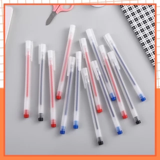 Bút Gel Nước Mực Đen Xanh Đỏ Khô Nhanh Ngòi 0.5mm