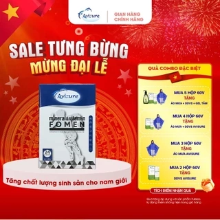 Avisure Fomen Bổ Tinh Trùng, Tăng Sức Đề Kháng, Tăng Cường Sức Khoẻ Sinh Sản Nam, Tăng Thụ Thai (30 viên)