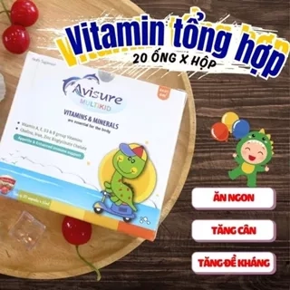 Avisure Multikid bổ sung vitamin và khoáng chất thiết yếu cho bé hộp 20 ống