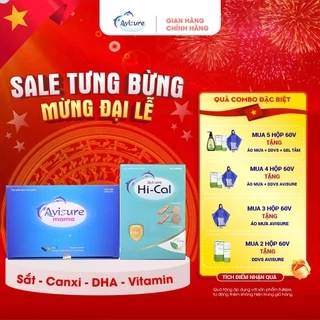 Bộ đôi Canxi Hical và Vitamin tổng hợp Avisure Mama đủ sắt, canxi, DHA cho bà bầu, sau sinh 120 viên