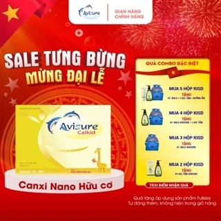 Canxi cho bé Avisure Calkid bổ sung canxi hữu cơ và D3 giúp trẻ cao lớn vượt trội 30 ống
