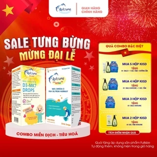 Tích điểm - Combo Avisure D3MK7 và Avisure DHA smart kid hỗ trợ bé cao lớn, thông minh, mắt sáng