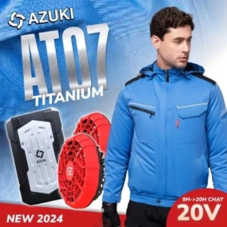 Áo Điều Hòa AZUKI TITANIUM AT07 Mới Nhất 2025 Pin 25000mah,Quạt 20V Chống Nước Siêu Mạnh [ BH 12 Tháng ] NIKITO