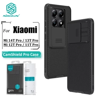 Ốp điện thoại Nillkin Luxury CamShield Xiaomi 14T Pro 13T Pro 12T Pro 11T Pro 12S 11 Lite 12X Ốp điện thoại trượt máy ảnh Ốp điện thoại chống sốc mờ