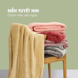 Chăn Mền tuyết NIN siêu mềm mịn 130x200cm nhiều màu sắc, chăn sofa, chăn đắp văn phòng