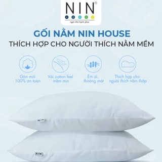 Ruột gối nằm gòn NIN House kích thước 40x60cm, 50x70cm, thích hợp cho những người thích nằm mềm