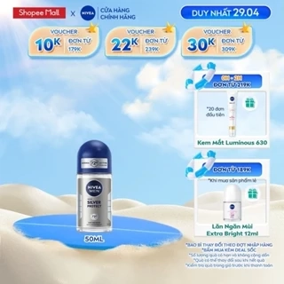 Lăn Ngăn Mùi NIVEA MEN Silver Protect Phân Tử Bạc Ngăn Khuẩn Gây Mùi Vượt Trội (50 ml) - 83778