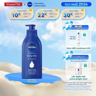 Sữa Dưỡng Thể NIVEA Dưỡng Ẩm Chuyên Sâu 48H  | Thấm Nhanh (550 ml) - 98943