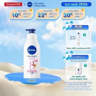 Sữa Dưỡng Thể NIVEA Mịn Mượt | Sáng Da Ban Ngày từ 8 Super Foods (350 ml) - 98413