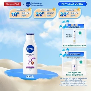 Sữa Dưỡng Thể NIVEA Sáng Da Ban Đêm từ 8 Super Foods (200 ml) - 88188