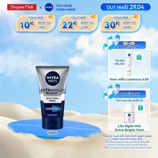 Sữa Rửa Mặt NIVEA MEN Bọt Mịn Giúp Sáng Da | Mờ Thâm Mụn (100 g) - 88836