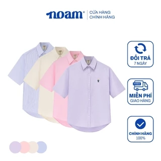 Áo Sơ Mi Ngắn Tay Form rộng NOAM Oxford - Màu trắng/ xanh/ hồng kẻ sọc/ đỏ kẻ sọc/ xanh kẻ sọc