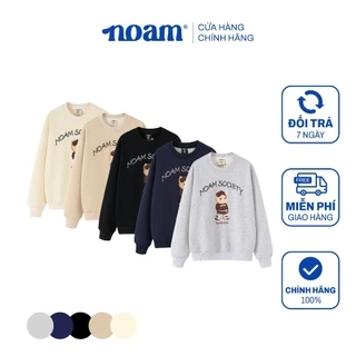 Áo Sweater Unisex NOAM SOCIETY Form rộng Vải nỉ lông cáo mềm mịn