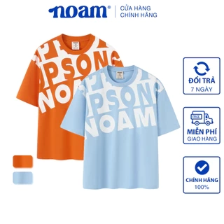 Áo thun Form rộng NOAM Speed Up Song Unisex Cotton 260GSM - Màu xanh/ cam