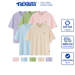 Áo thun Form rộng NOAM Teeny Homies Unisex 100% Cotton - Màu trắng/đen/be/hồng/tím/pastel/xanh lá