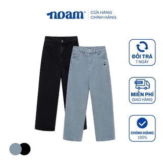 Quần Jean Ống rộng NOAM Nafox Unisex - Màu Xanh/ Đen