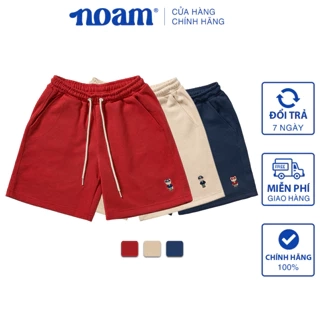Quần Short Unisex NOAM Original Fox Vải nỉ mềm mịn - Màu Đen/ Trắng/ Xám